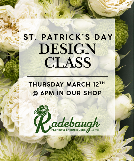 St. Patrick's Day Design Class - 3/12 @ 6pm