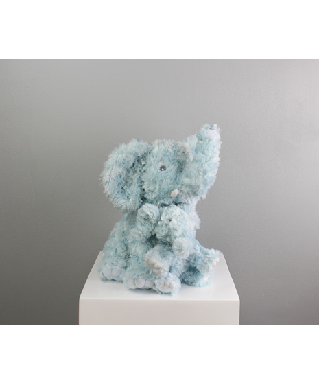 Ellie & Baby - Blue Plush Elephants