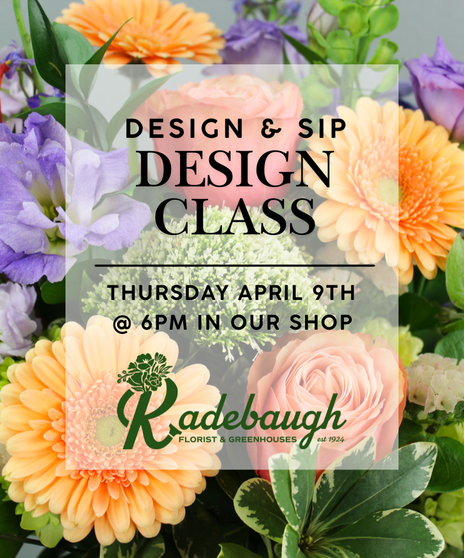 Design & Sip Design Class - 4/9 @ 6pm