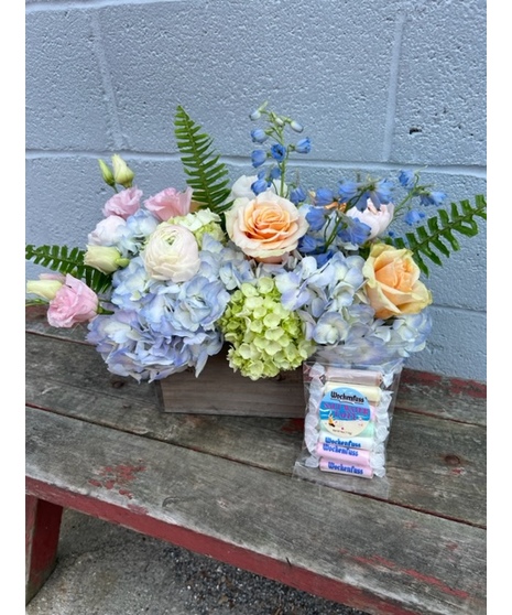 Saltwater taffy features a mix of soft spring florals!