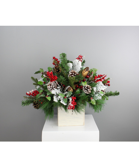 Timber Frost captures the rugged beauty of a winter woodland with cozy, rustic holiday charm. 