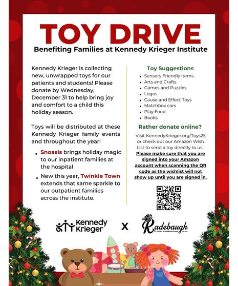 Toy Drive for Kennedy Krieger - Now to Dec. 31