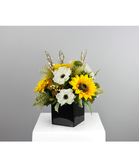 Obsidian Glow - Fall Silk Arrangement