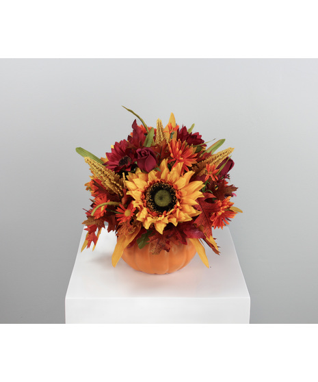 Ruby Pumpkin - Fall Silk Arrangement