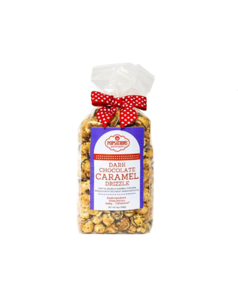 Light and crunchy caramel popcorn drizzled with decadent dark chocolate. Made locally in Maryland!