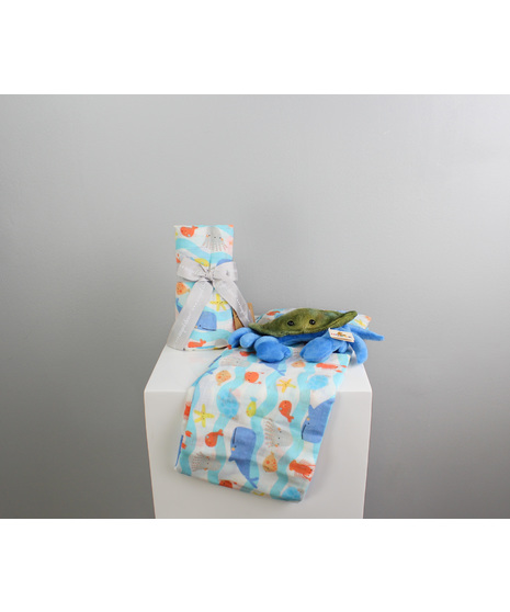 Wrap your little one in the calming comfort of the sea with our Ocean Adventure Swaddle.