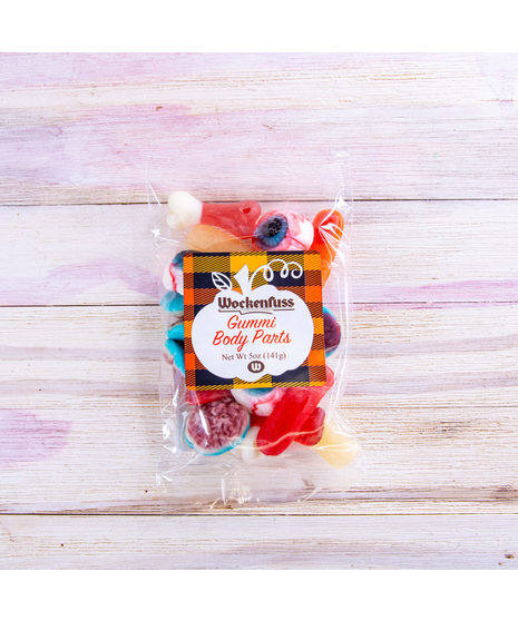 Gummi Body Parts are a delicious way to freak-out your friends this Halloween! This mix includes fingers, feet, brains, teeth and bones.
