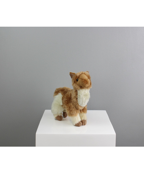 Larkspur the Llama is a charming 10-inch plush with a soft, fluffy coat that invites endless cuddles.