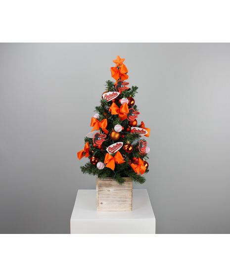 The Big Hit is a spirited Orioles-themed Christmas tree that brings a festive touch to the holiday season.